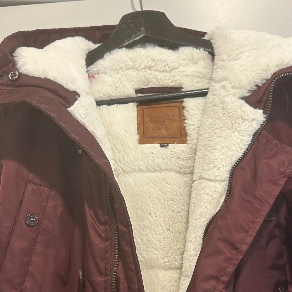 Women's Maroon Insulated Ski Jacket - Picture 2 of 16